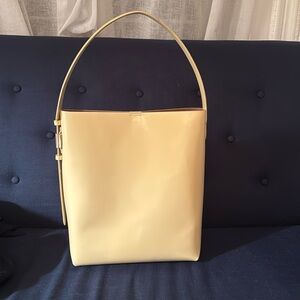 Butter yellow J.Crew Edie bucket bag